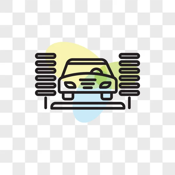 Car wash vector pictogram geïsoleerd op transparante achtergrond, auto was — Stockvector