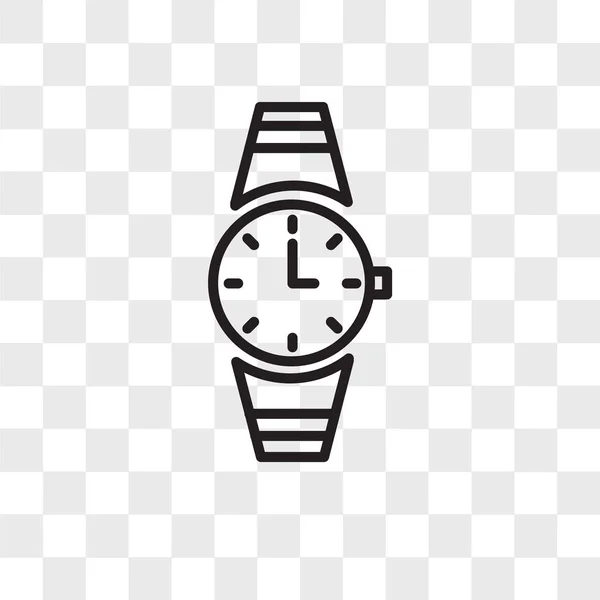 Uhr-Vektor-Symbol isoliert auf transparentem Hintergrund, Uhr-Logo — Stockvektor