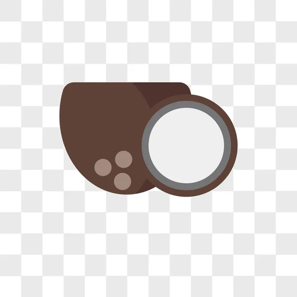 Icône vectorielle noix de coco isolée sur fond transparent, noix de coco — Image vectorielle