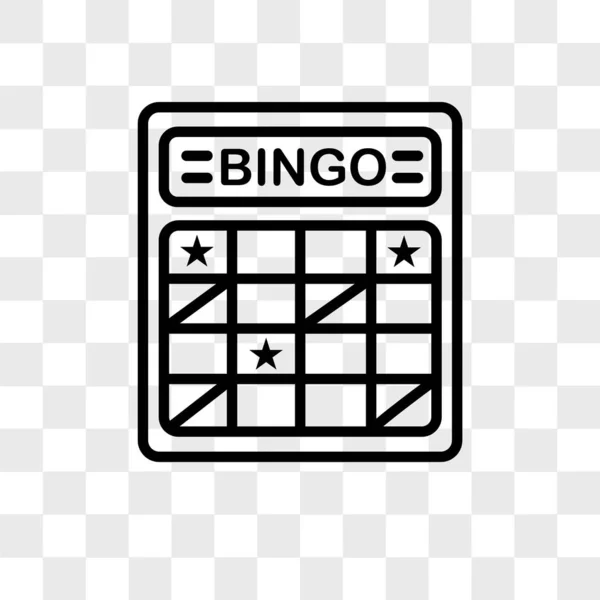 Bingokartenvektorsymbol isoliert auf transparentem Hintergrund, Bingo — Stockvektor