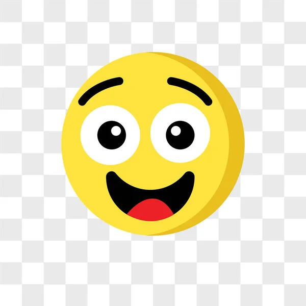 Icono de vector emoji sorprendido aislado sobre fondo transparente , — Vector de stock