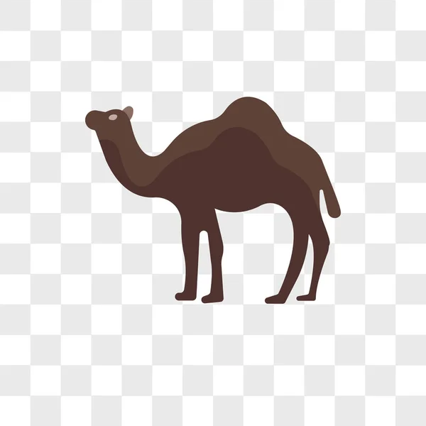 Kamel vektor ikonen isolerad på transparent bakgrund, kamel logotyp — Stock vektor