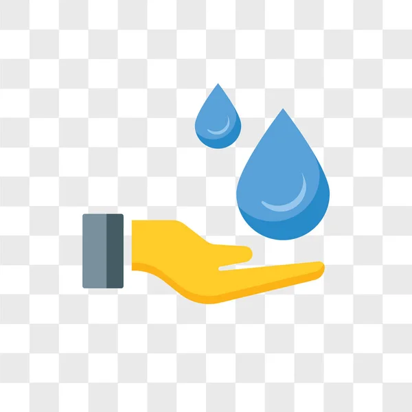 Icône vecteur d'eau isolée sur fond transparent, Logo de l'eau — Image vectorielle