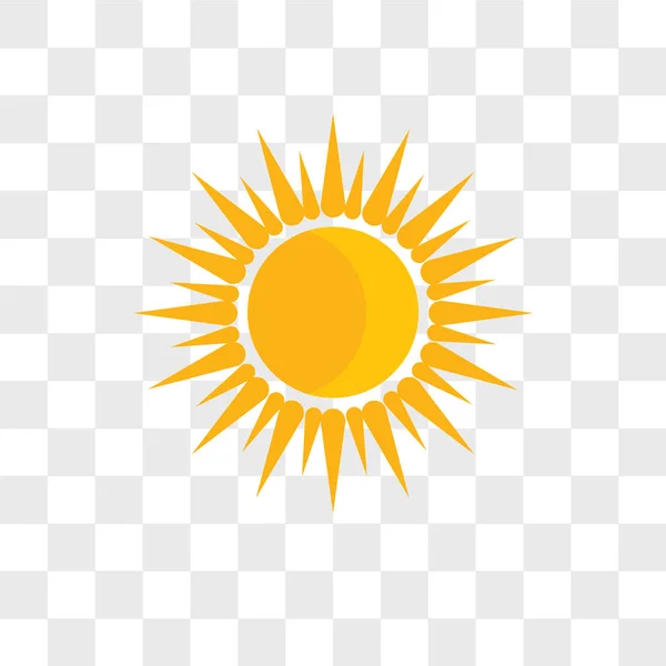Sun vector icon isolated on transparent background, Sun logo des — Stock Vector