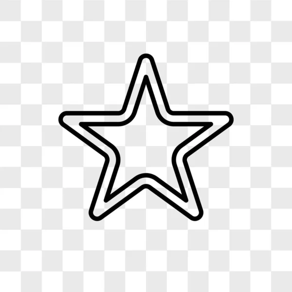 Estrella icono vectorial aislado sobre fondo transparente, diseño del logotipo de Star — Vector de stock