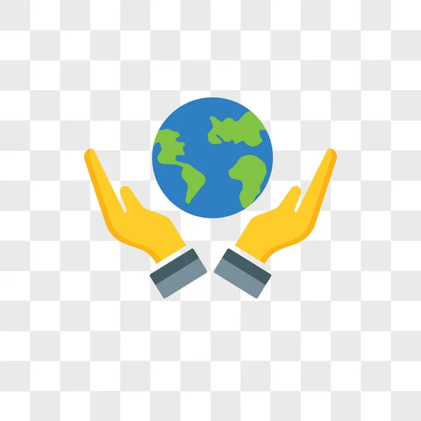 Icono del vector del mundo aislado sobre fondo transparente, logotipo del mundo — Vector de stock