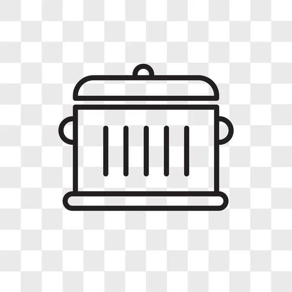 Icona vettoriale pentola isolata su sfondo trasparente, Cuoco — Vettoriale Stock