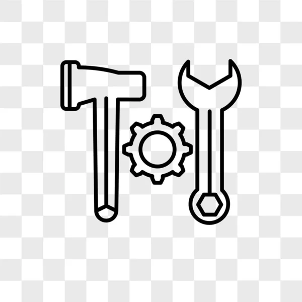 Инструменты вектор значок изолирован на прозрачном фоне, инструменты логотип — стоковый вектор