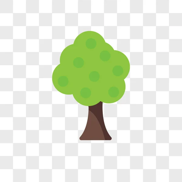 Árbol icono vectorial aislado sobre fondo transparente, árbol logotipo d — Archivo Imágenes Vectoriales