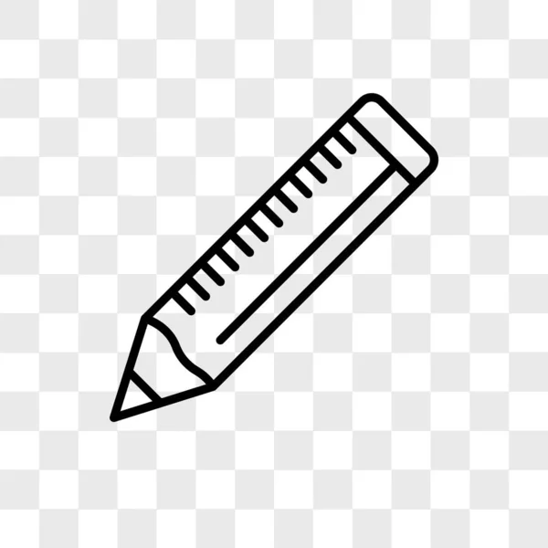Рисунок вектора инструмента карандаша изолирован на прозрачном фоне, дизайн логотипа инструмента карандаша — стоковый вектор
