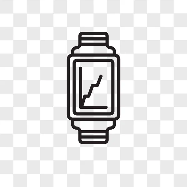 Smartwatch-Vektorsymbol isoliert auf transparentem Hintergrund, smart — Stockvektor