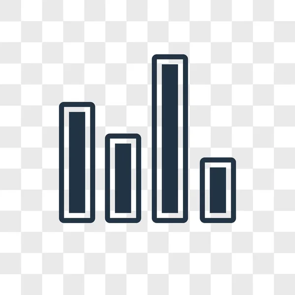 Statistics vector icon isolated on transparent background, Statistics logo design — Stock Vector