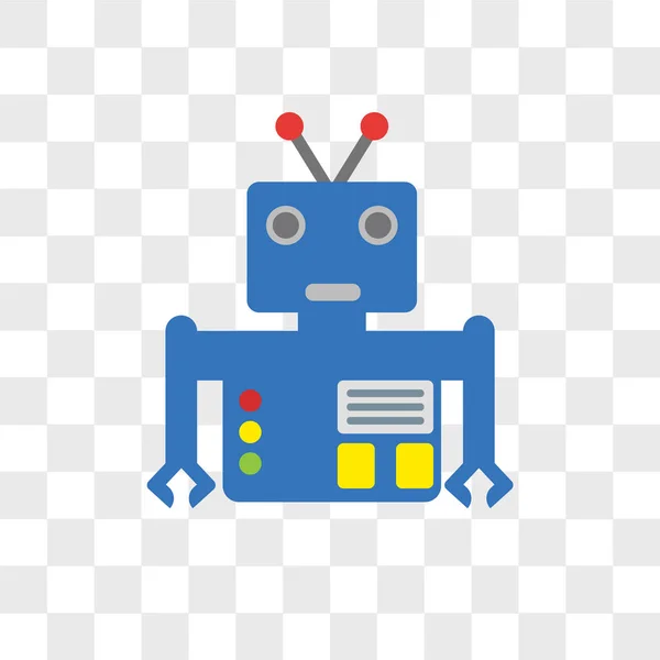 Icône vectorielle robot isolée sur fond transparent, logo Robot — Image vectorielle