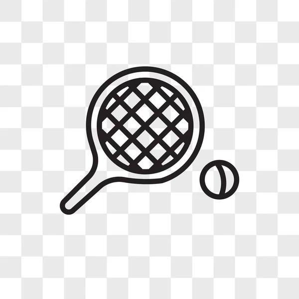 Tenis de mesa icono vectorial aislado sobre fondo transparente, Ficha — Vector de stock