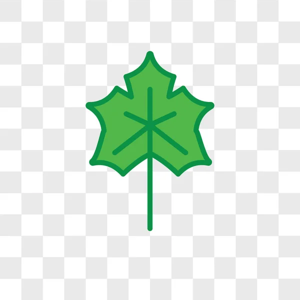 Maple leaf vector pictogram geïsoleerd op transparante achtergrond, Maple — Stockvector