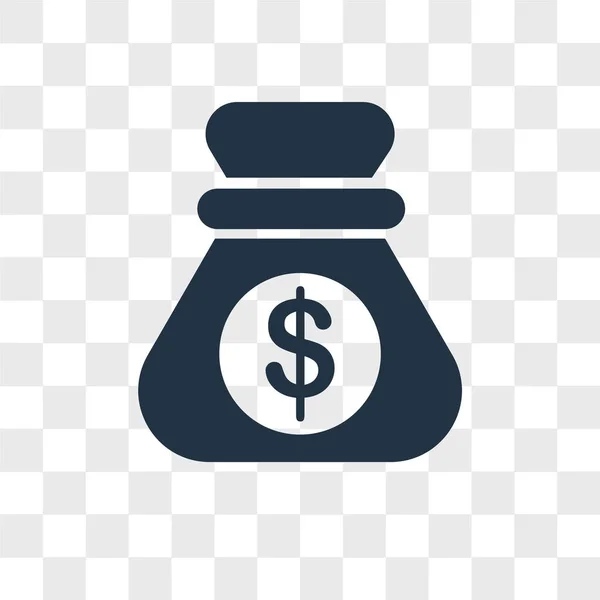 Icono de vector de dinero aislado sobre fondo transparente, diseño de logotipo de dinero — Vector de stock
