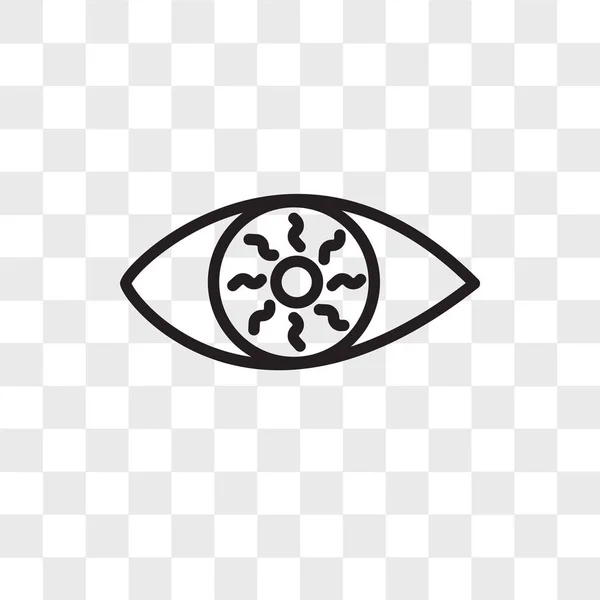 Icona vettoriale occhio iniettato di sangue isolato su sfondo trasparente, bl — Vettoriale Stock