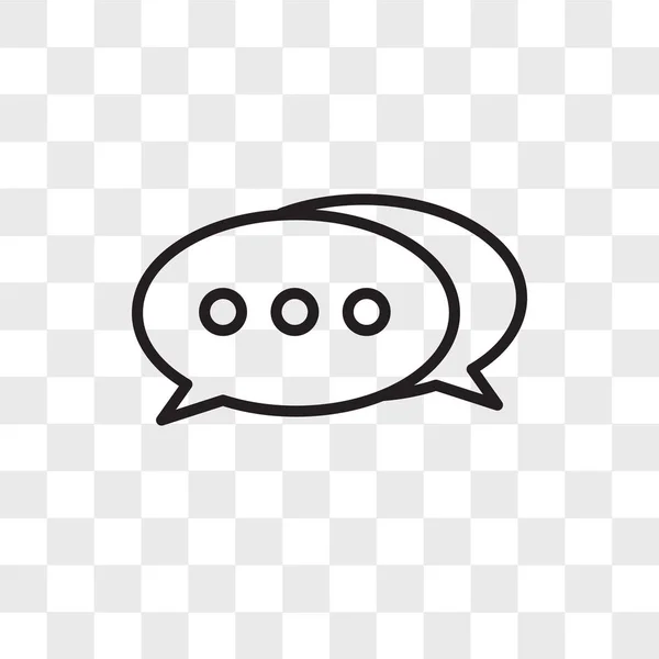 Speech bubble vector icon isolated on transparent background, Sp — Stock Vector