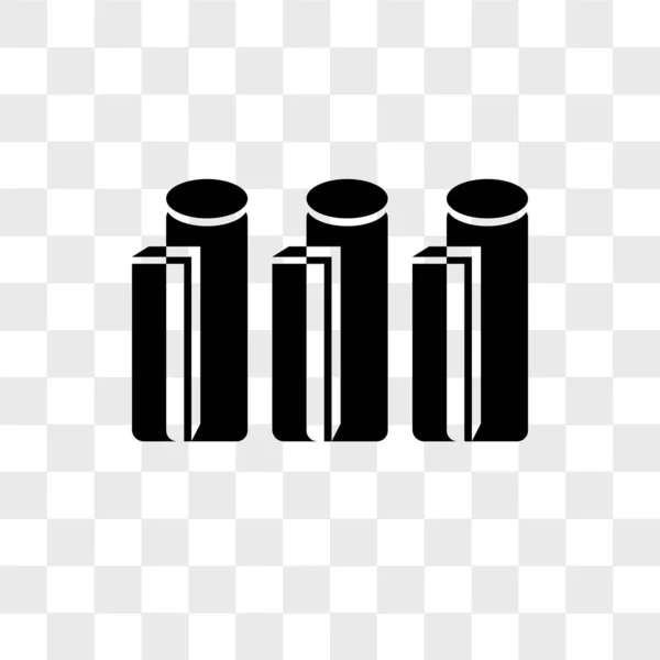 Staafdiagram vector pictogram geïsoleerd op transparante achtergrond, Bar ch — Stockvector