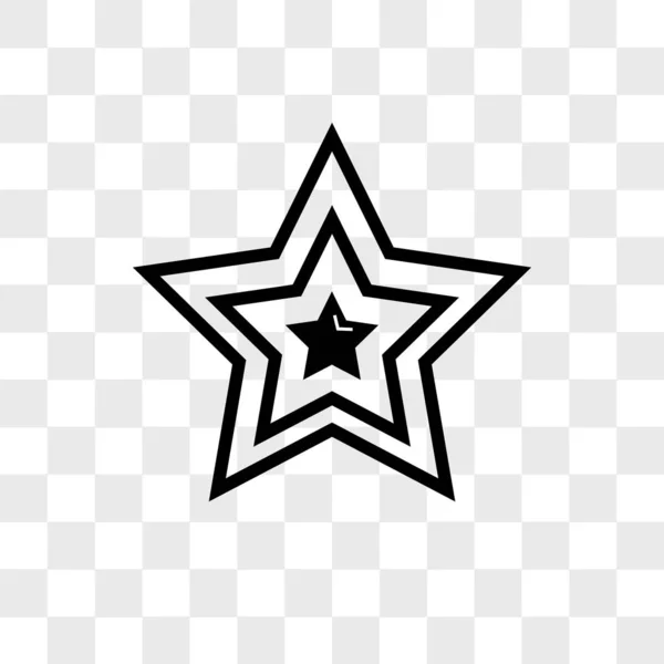 Star vector icon isolated on transparent background, Star logo d — Stock Vector