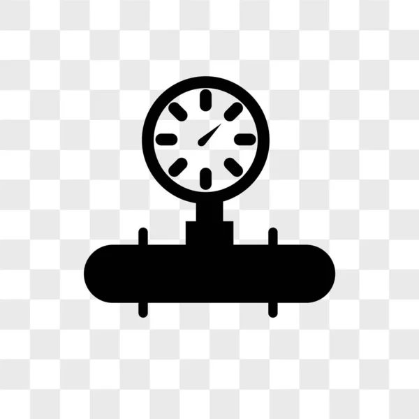Icona del vettore del contatore del gas isolata su sfondo trasparente, gas me — Vettoriale Stock