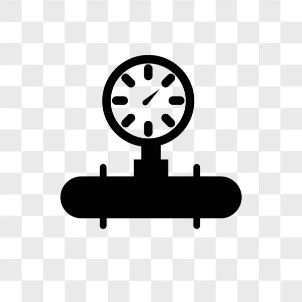 Icône vectorielle compteur de gaz isolé sur fond transparent, gaz moi — Image vectorielle