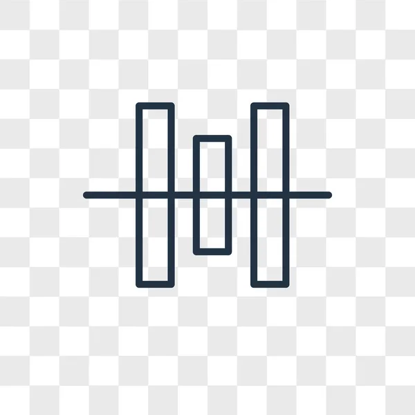 Verticale uitlijning vector pictogram geïsoleerd op transparante achtergrond, verticale uitlijning logo ontwerp — Stockvector