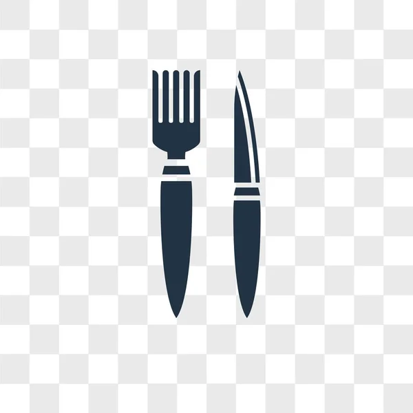 Cutlery vector icon isolated on transparent background, Cutlery logo design — Stock Vector