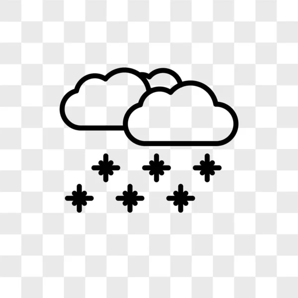 Icona vettoriale neve isolata su sfondo trasparente, logo Snow d — Vettoriale Stock