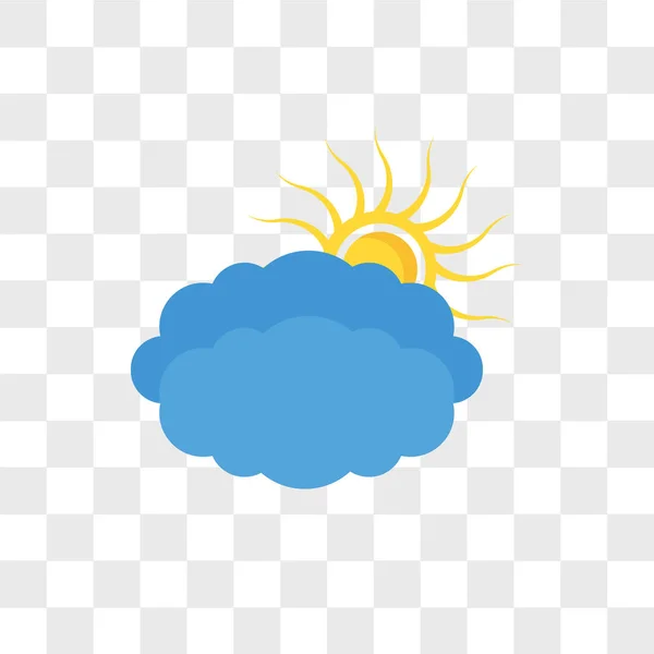 Icono de vector nublado aislado sobre fondo transparente, Nublado lo — Archivo Imágenes Vectoriales