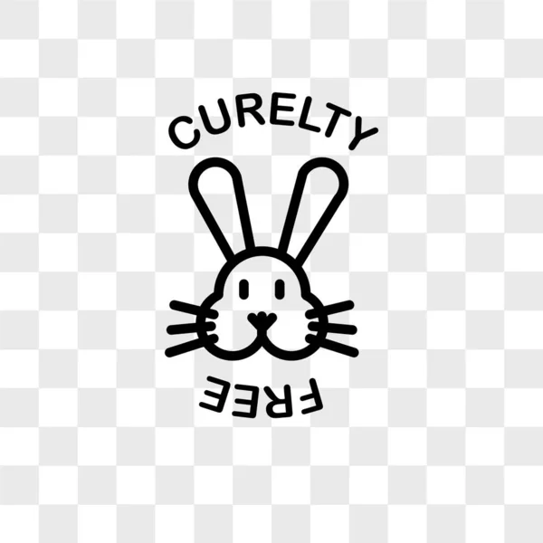 Cruelty free vector icon isolated on transparent background, cru — Stock Vector