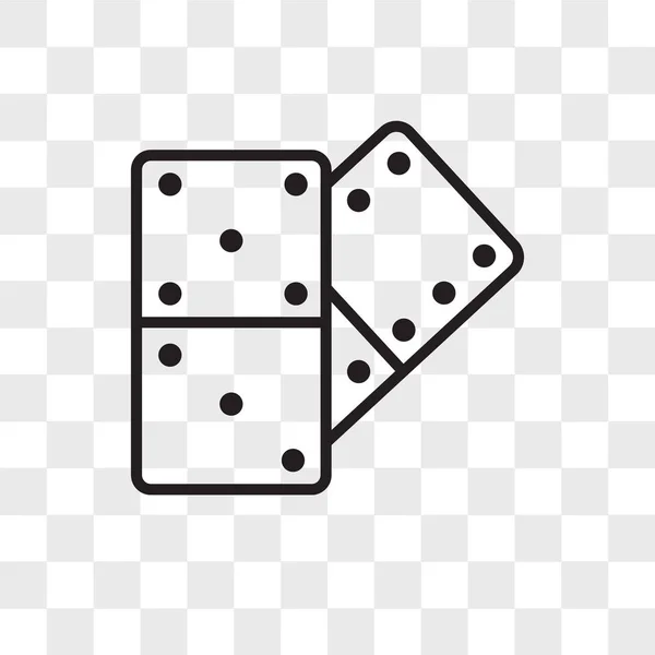 Domino wektor ikona na białym na przezroczystym tle, Domino lo — Wektor stockowy