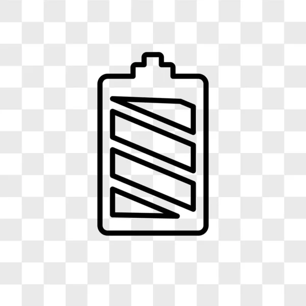 Bateria wektor ikona na białym tle na przezroczystym tle, projektowanie logo baterii — Wektor stockowy