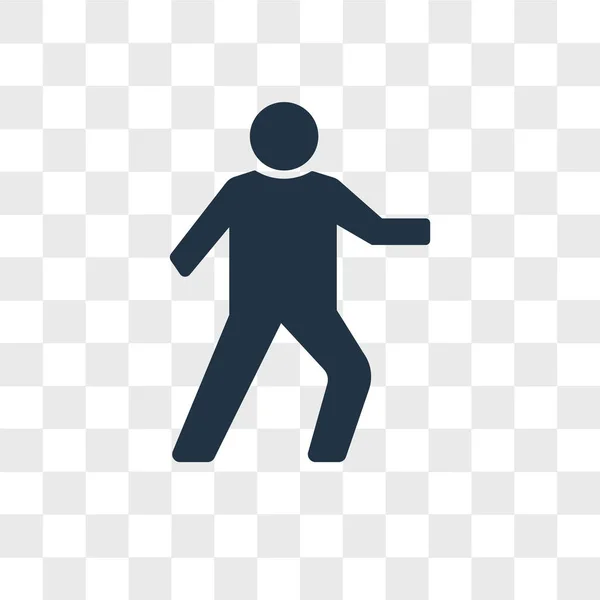 Icône de vecteur de marche isolée sur fond transparent, conception de logo de marche — Image vectorielle