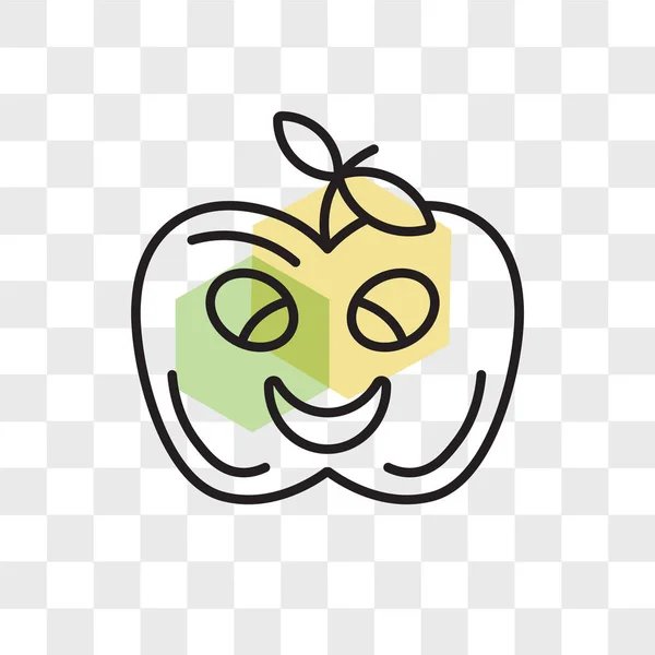 Ícone do vetor de maçã isolado no fundo transparente, logotipo da maçã — Vetor de Stock
