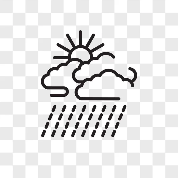 Icono de vector de lluvia aislado sobre fondo transparente, diseño del logotipo de lluvia — Vector de stock