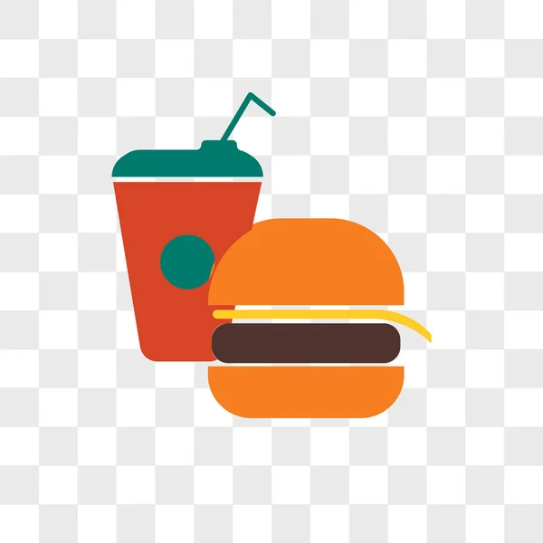 Fast-Food-Vektorsymbol isoliert auf transparentem Hintergrund, fast f — Stockvektor
