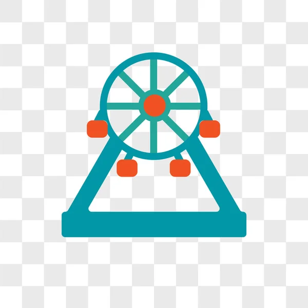 Icône vectorielle grande roue isolée sur fond transparent, Fer — Image vectorielle