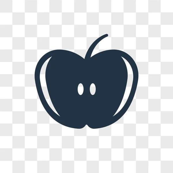 Ícone de vetor de frutas isolado no fundo transparente, design de logotipo de frutas — Vetor de Stock