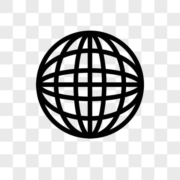 Vector Wereldbolicoon geïsoleerd op transparante achtergrond, aarde logo — Stockvector