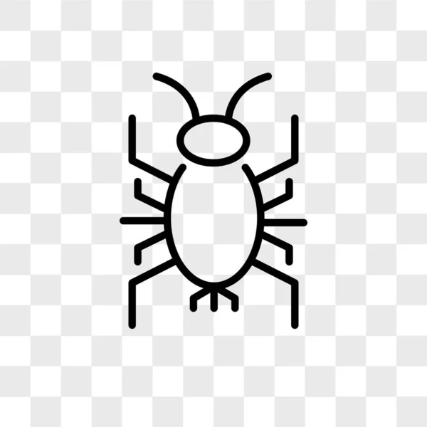Cricket bug vector icon isolated on transparent background, cric — Stock Vector