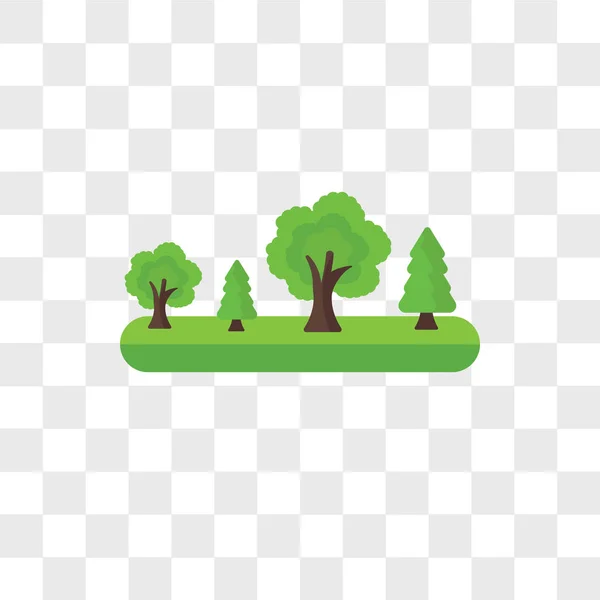 Forest vector icon isolated on transparent background, Forest lo — Stock Vector