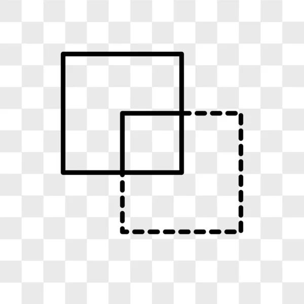 Exclure icône vectorielle isolée sur fond transparent, Exclure la conception du logo — Image vectorielle