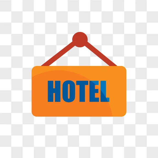 Иконка гостиничного вектора на прозрачном фоне, логотип отеля — стоковый вектор