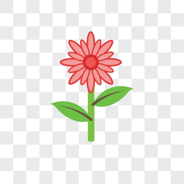 Flower vector icon isolated on transparent background, Flower lo — Stock Vector