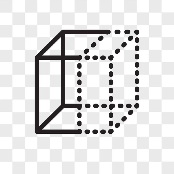 Kwadratów wektor ikona na białym tle na przezroczystym tle, placów — Wektor stockowy