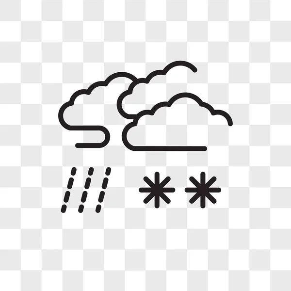 Rain vector icon isolated on transparent background, Rain logo design — Stock Vector