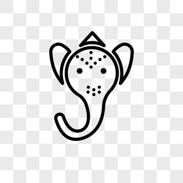 Ganesha vector icono aislado sobre fondo transparente, Ganesha — Vector de stock