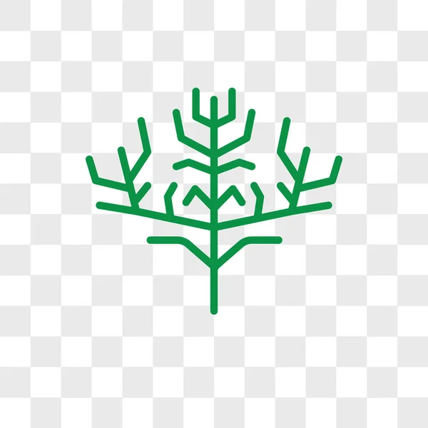 Cypress levél vector icon elszigetelt Cyp átlátszó háttér, — Stock Vector