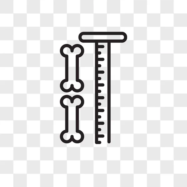 Иконка вектора кости изолирована на прозрачном фоне, Кость логотип d — стоковый вектор